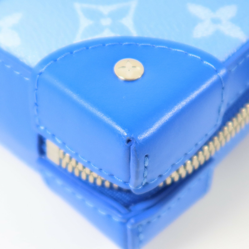 LOUIS VUITTON Monogram Clouds Soft Trunk Wallet銀扣肩背袋-13