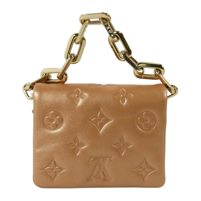 LOUIS VUITTON Monogram Embossed Coussin Belt Bag金扣手挽/腰包兩用袋-1