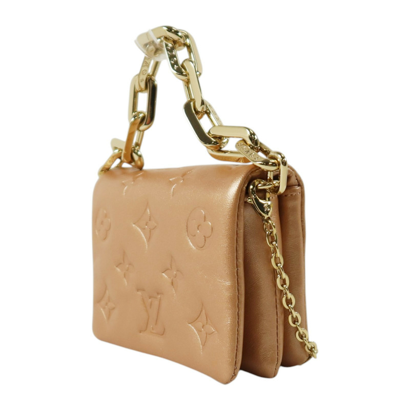LOUIS VUITTON Monogram Embossed Coussin Belt Bag金扣手挽/腰包兩用袋-2
