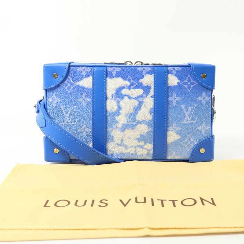 LOUIS VUITTON Monogram Clouds Soft Trunk Wallet銀扣肩背袋-9