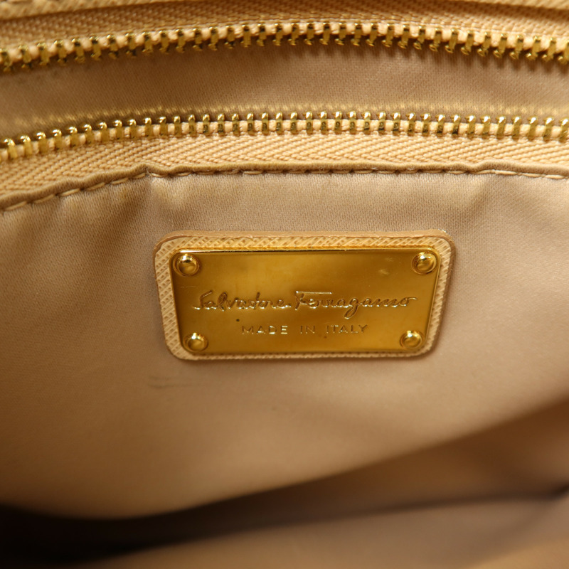 Salvatore Ferragamo 牛皮皮革Tracy Vara Bow金扣手挽肩背兩用袋-7