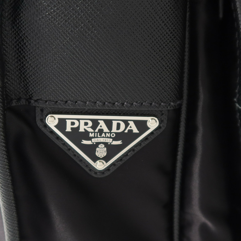PRADA 尼龍Messenger Bag銀扣肩背袋-6