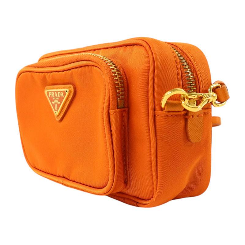 PRADA 尼龍Mini Tessuto Double金扣手挽肩背兩用袋-2