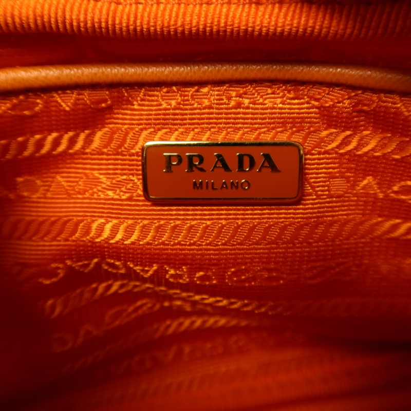 PRADA 尼龍Mini Tessuto Double金扣手挽肩背兩用袋-6