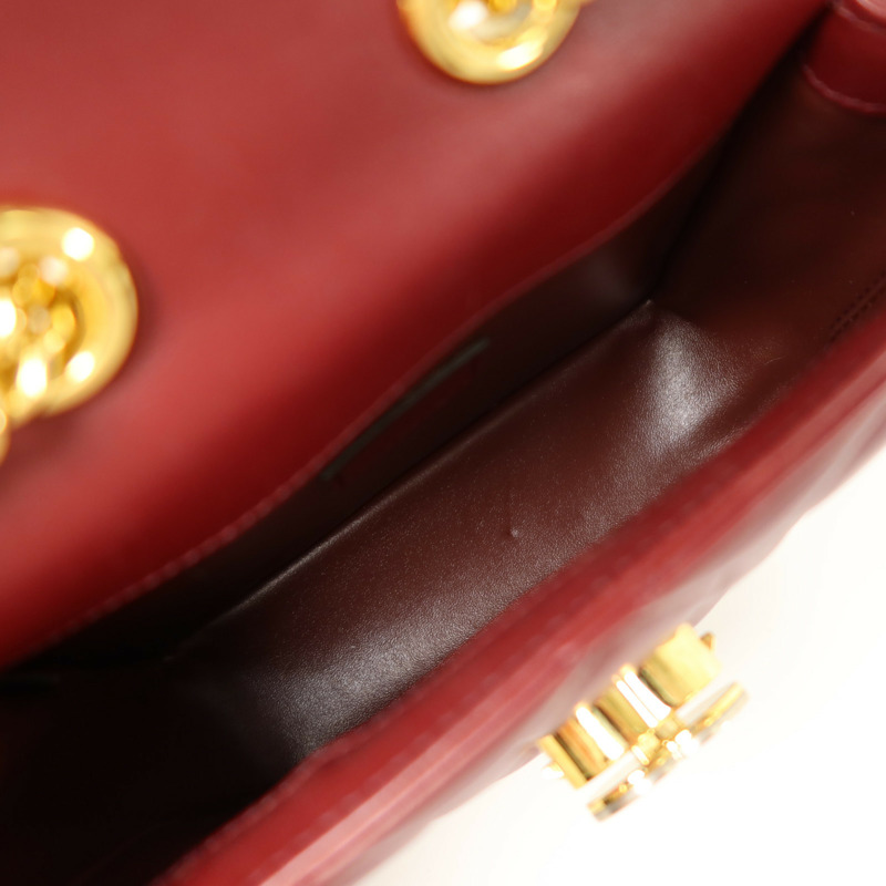GUCCI 牛皮皮革Decco Mini Chain Shoulder Bag金扣鏈帶肩背袋-4