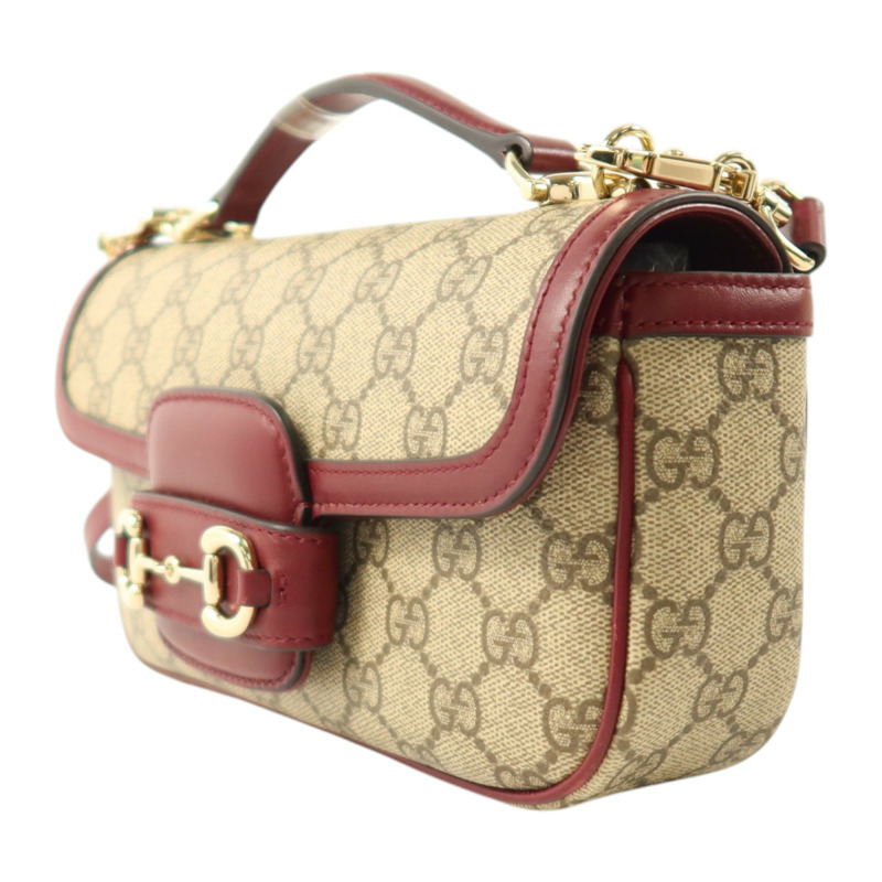 GUCCI GG Supreme Canvas Horsebit 1955 East West金扣手挽肩背兩用袋-2