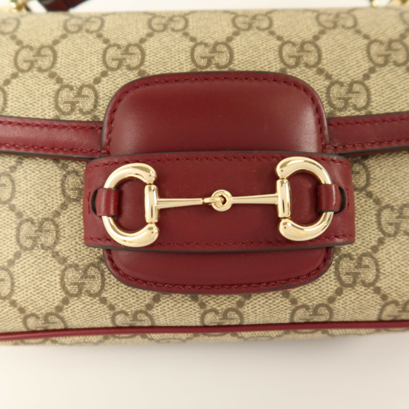 GUCCI GG Supreme Canvas Horsebit 1955 East West金扣手挽肩背兩用袋-8