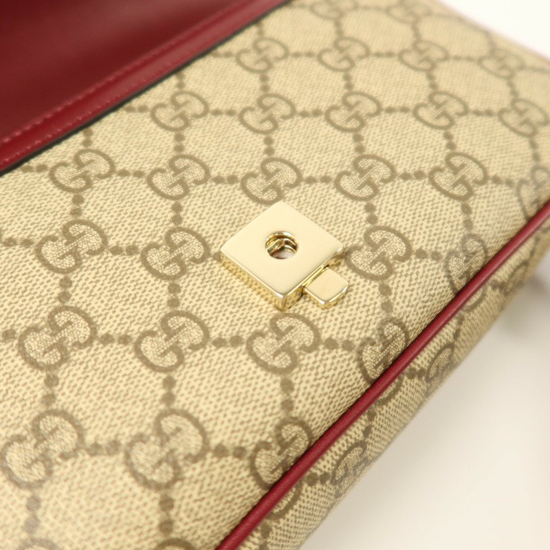 GUCCI GG Supreme Canvas Horsebit 1955 East West金扣手挽肩背兩用袋-14