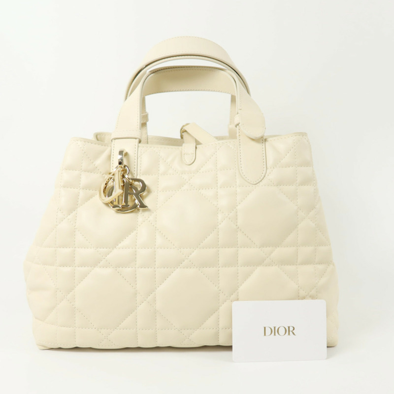 Dior 牛皮皮革Medium Dior Toujours金扣手挽袋-9