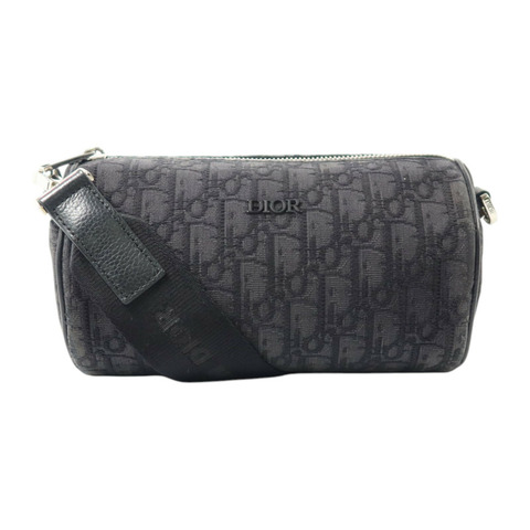 Dior Oblique帆布Mini Roller Messenger銀扣肩背袋