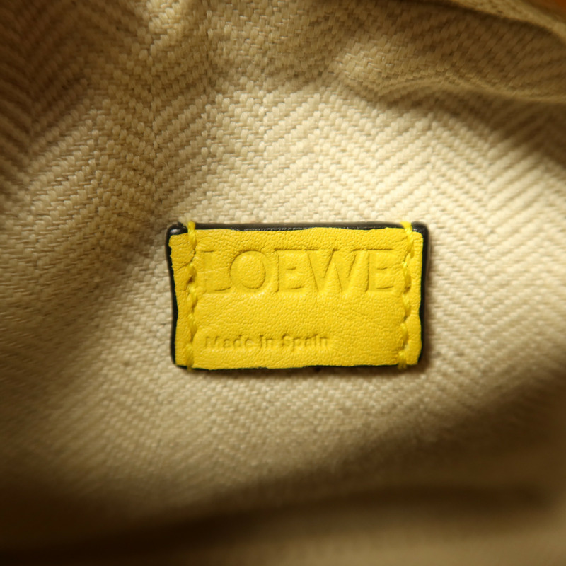 LOEWE 牛皮皮革Puzzle Nano銀扣手挽肩背兩用袋-5