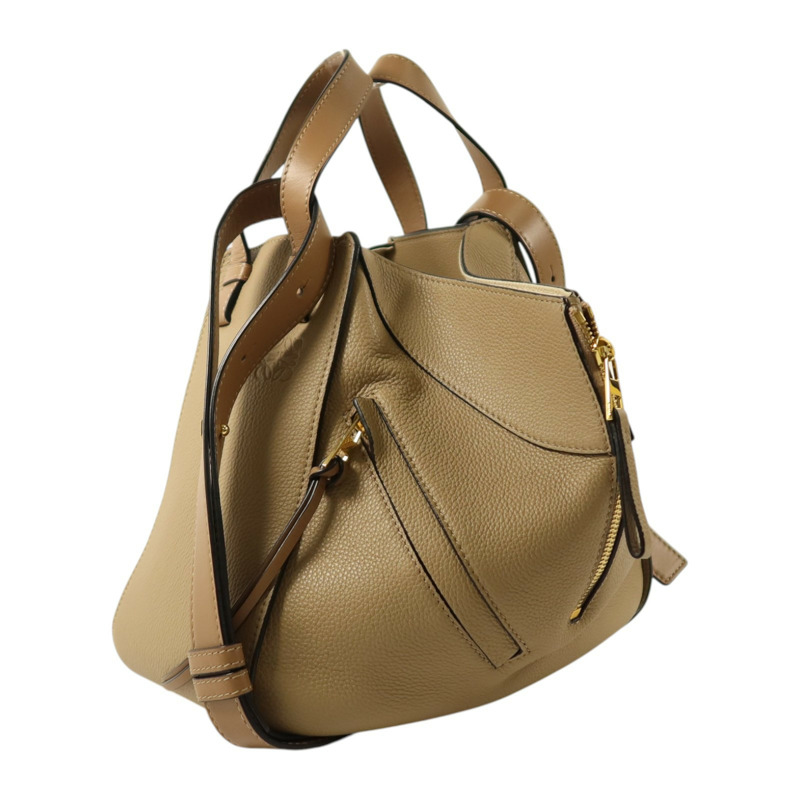 LOEWE 牛皮皮革 Hammock金扣手挽肩背兩用袋-2