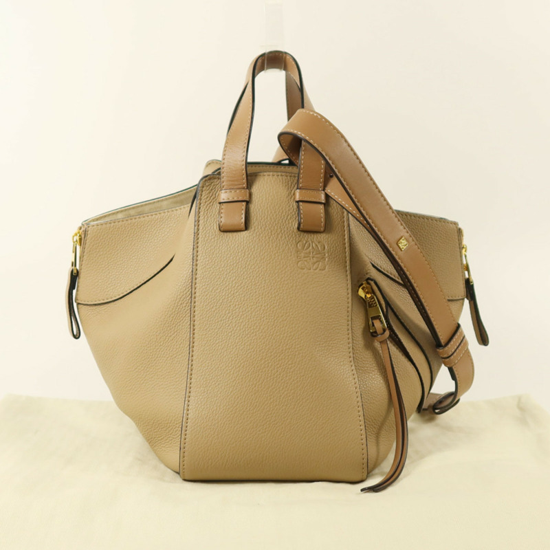 LOEWE 牛皮皮革 Hammock金扣手挽肩背兩用袋-9