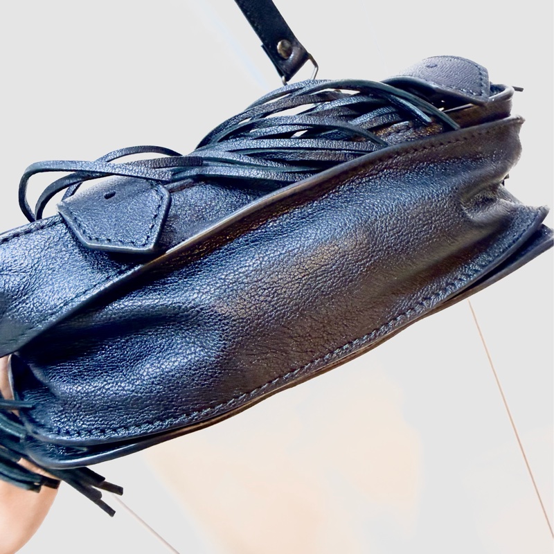 PS1 Mini 🔥 Proenza Schouler 最熱門黑色經典流蘇款🖤手提肩背斜背包書包迷你款-7