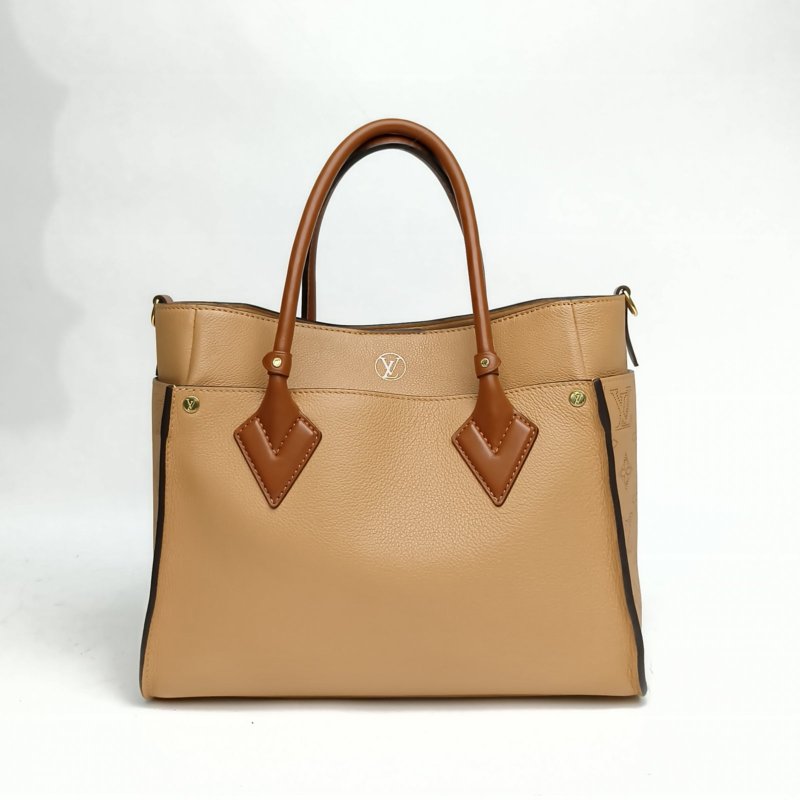 LOUIS VUITTON ONMYSIDE中號奶茶色牛皮晶片肩背包-2
