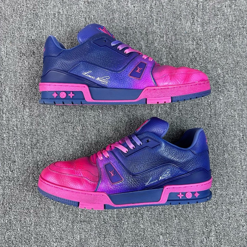 Louis Vuitton 路易威登 LV Trainer 漸變色粉紫色板鞋 尺碼：42.5碼 8.5碼 成色：99新-1