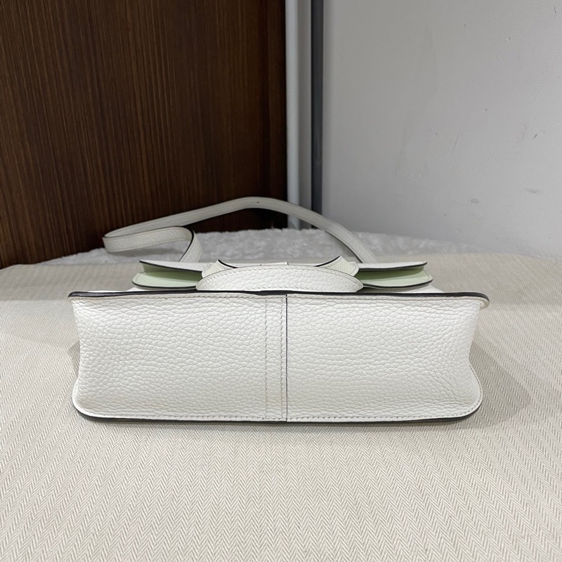 Hermes/愛馬仕  Halzan 25  尺寸24*17*6  新白色內拼氣泡綠超清爽 B刻（2023年） 多種背法-3