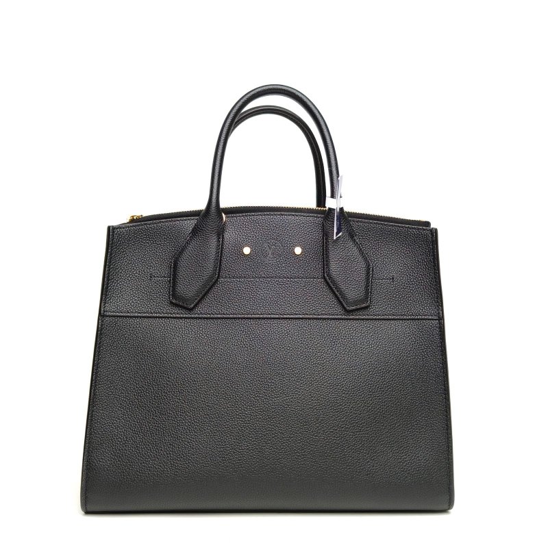 LOUIS VUITTON CitySteamer中號31黑色牛皮金扣晶片肩背包-2
