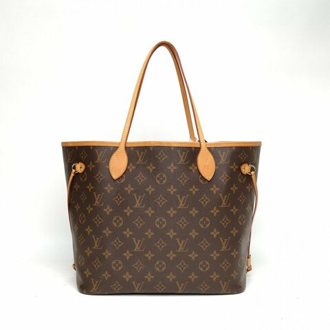 LOUIS VUITTON Neverfull中號31米色內裏老花PVC金扣2019肩背包