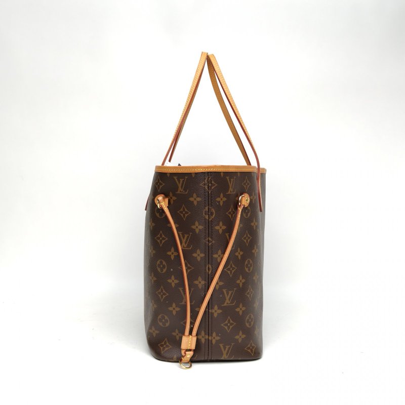 LOUIS VUITTON Neverfull中號31米色內裏老花PVC金扣2019肩背包-1