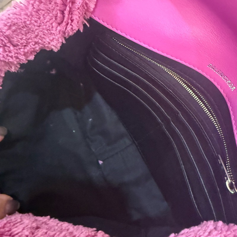 Balenciaga 粉粉可愛 毛巾布BB鏈包 wallet on chain-6