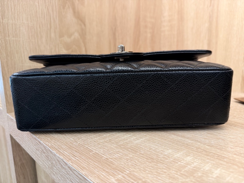 Chanel 黑銀釦荔枝牛皮 coco 25-9