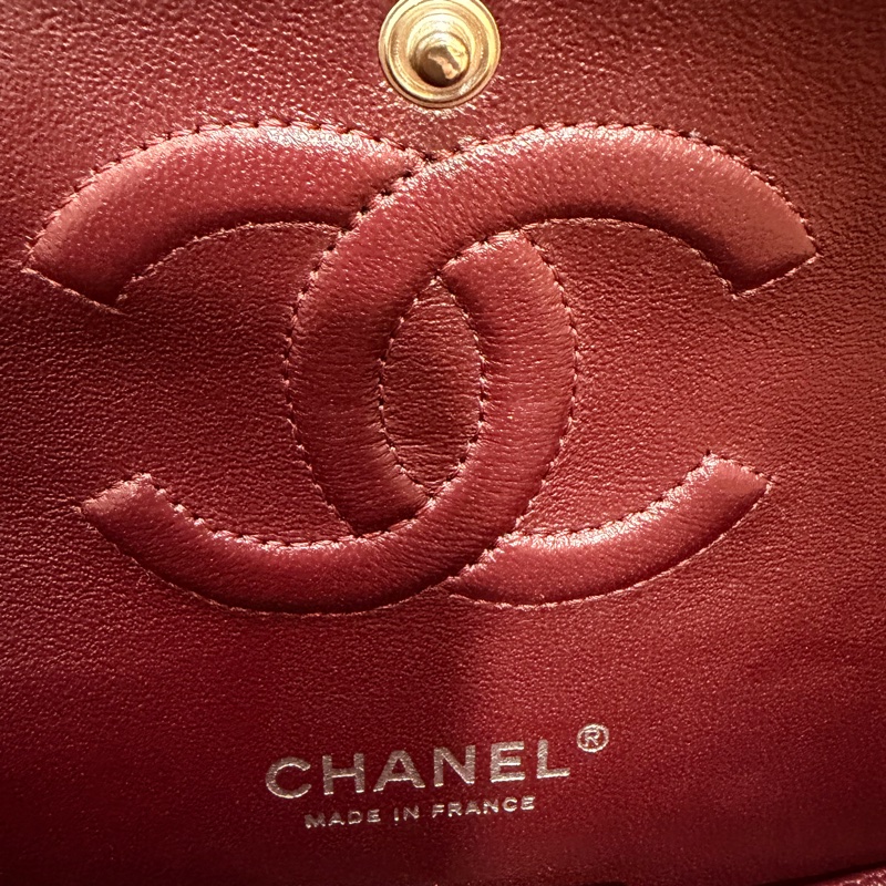 Chanel 黑銀釦荔枝牛皮 coco 25-24