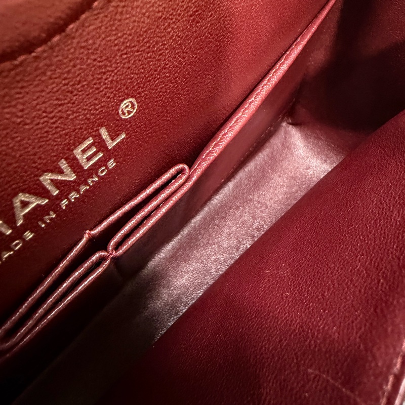 Chanel 黑銀釦荔枝牛皮 coco 25-25