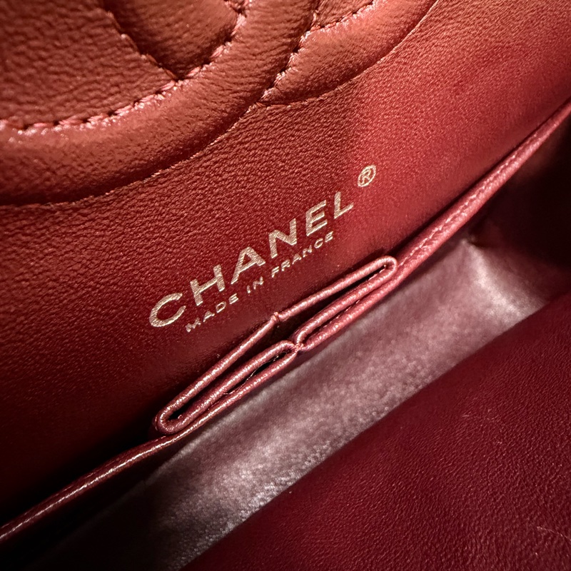Chanel 黑銀釦荔枝牛皮 coco 25-26