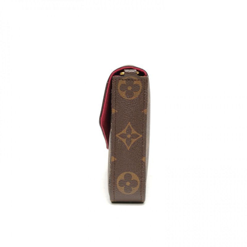 LOUIS VUITTON POCHETTEFELICIE三合一鏈條包老花PVC2016肩背包-1