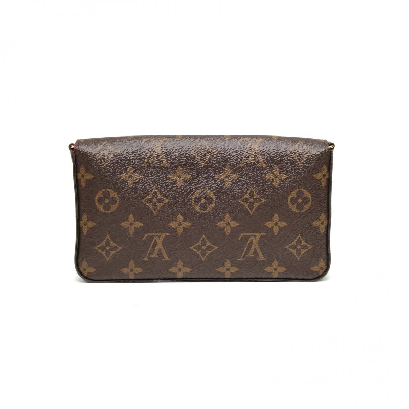 LOUIS VUITTON POCHETTEFELICIE三合一鏈條包老花PVC2016肩背包-2