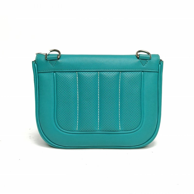 HERMES BerlineMini20孔雀藍Swift皮X刻銀扣肩背包-2