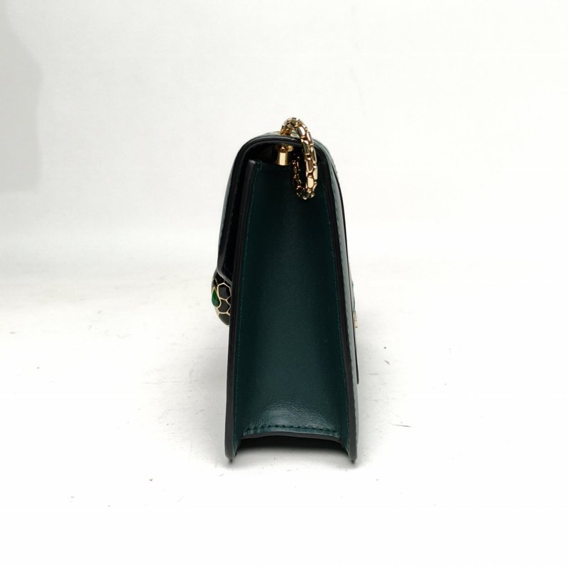 BVLGARI SerpentiForever蛇頭包woc綠色牛皮肩背包-1