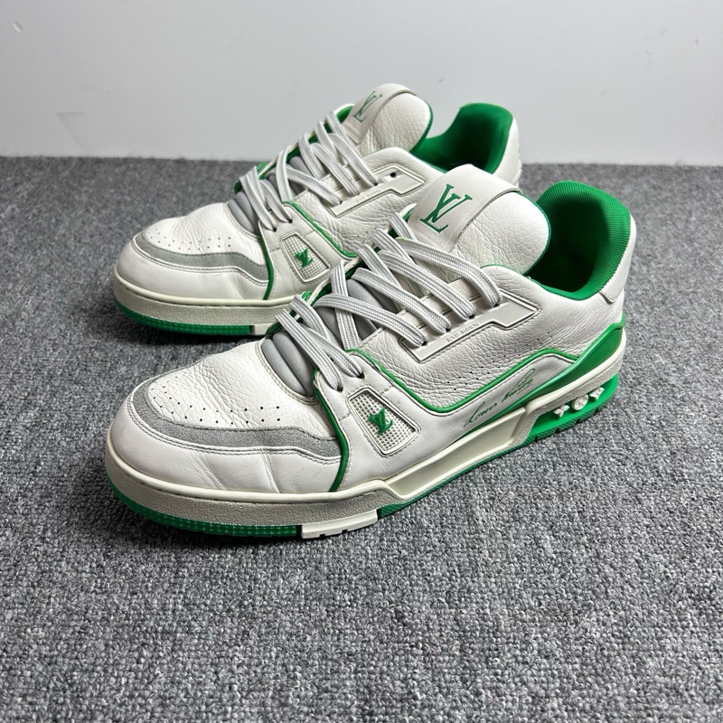 Louis Vuitton 路易威登 LV 白綠 Trainer 54簽名 休閒鞋 尺碼：42.5碼 8.5碼 成色：98新-0