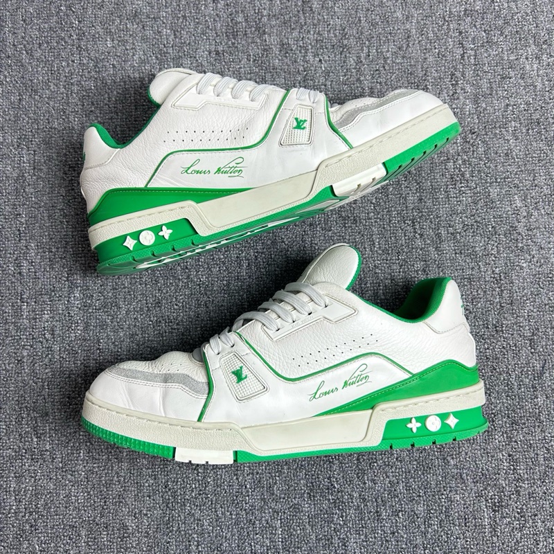 Louis Vuitton 路易威登 LV 白綠 Trainer 54簽名 休閒鞋 尺碼：42.5碼 8.5碼 成色：98新-1