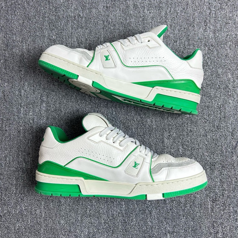 Louis Vuitton 路易威登 LV 白綠 Trainer 54簽名 休閒鞋 尺碼：42.5碼 8.5碼 成色：98新-2