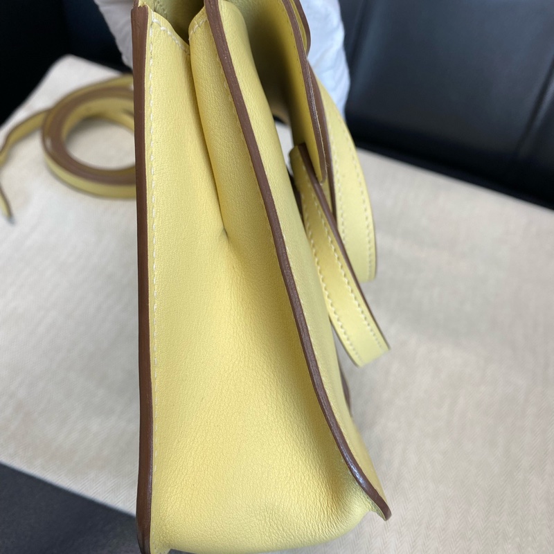Hermes 愛馬仕Swift皮銀扣mini halzan小雞黃X刻-3