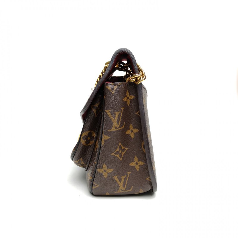 LOUIS VUITTON PASSY鏈條郵差包老花PVC晶片肩背包-1