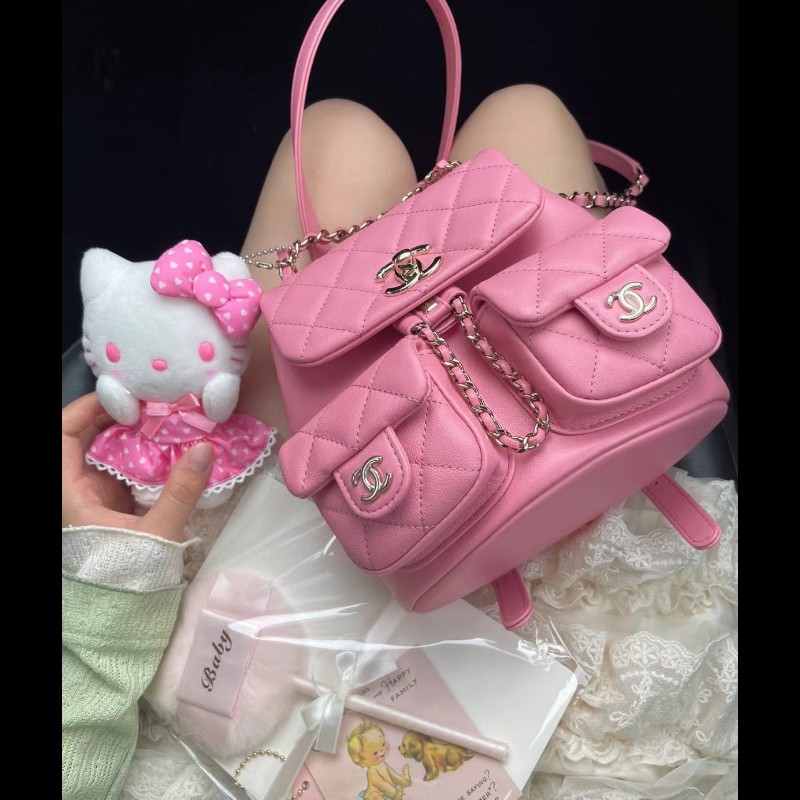 Chanel 23A Duma 
粉色牛皮-4