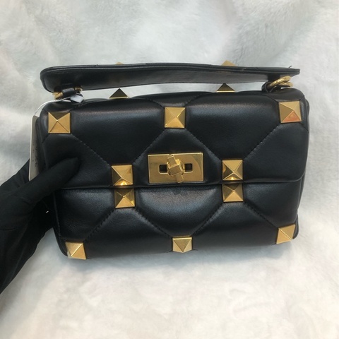 Valentino 金鍋釘 小羊皮 鏈帶 手提袋 XC498
