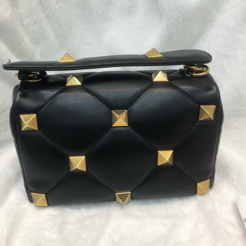 Valentino 金鍋釘 小羊皮 鏈帶 手提袋 XC498-1