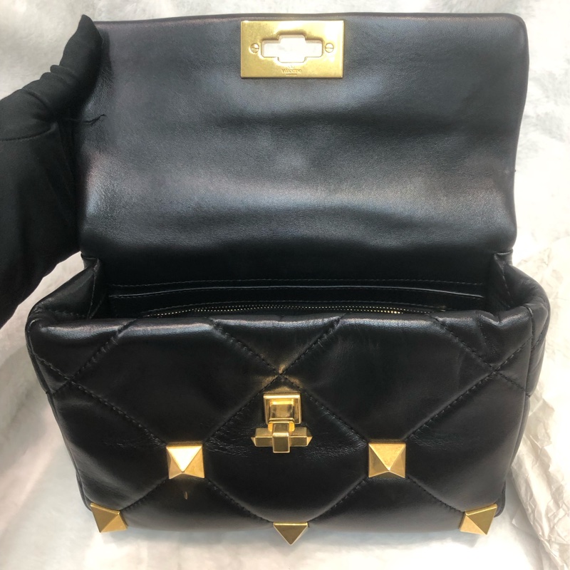 Valentino 金鍋釘 小羊皮 鏈帶 手提袋 XC498-13