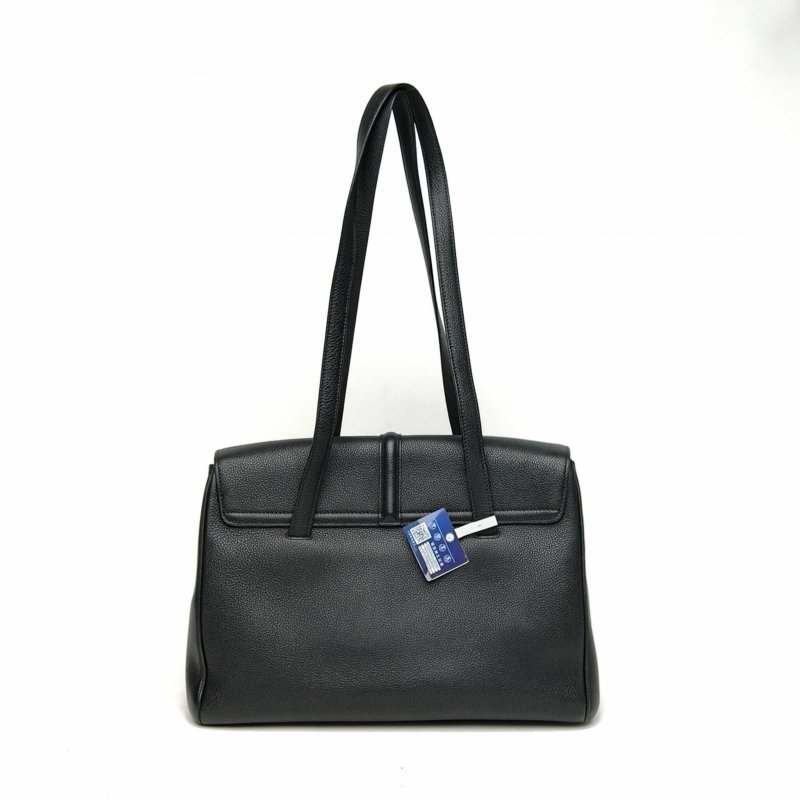 CELINE Soft16中號32粒面黑色牛皮金扣肩背包-2