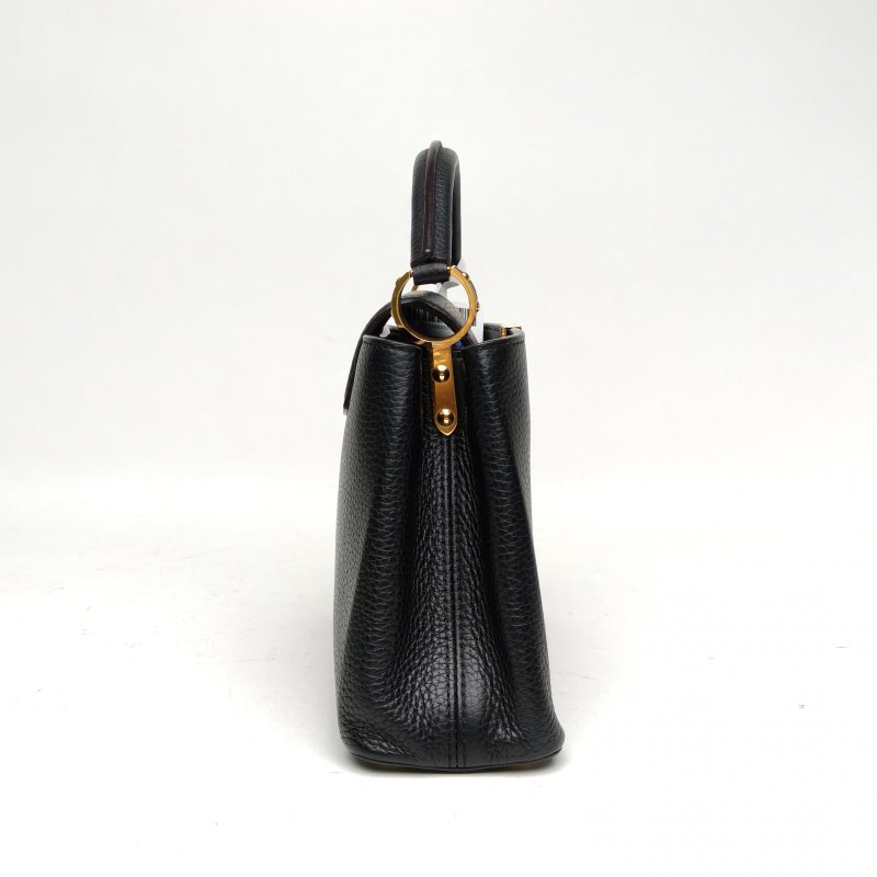 LOUIS VUITTON CapucinesBB27黑色牛皮金扣2016肩背包-3