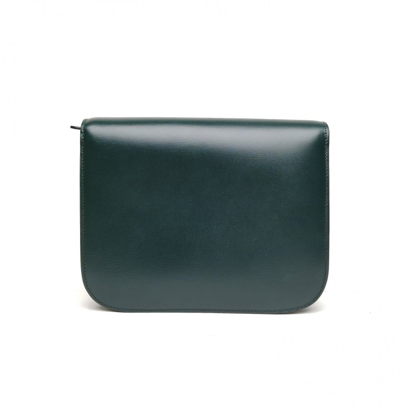 CELINE ClassicBox中號綠色牛皮金扣肩背包-2