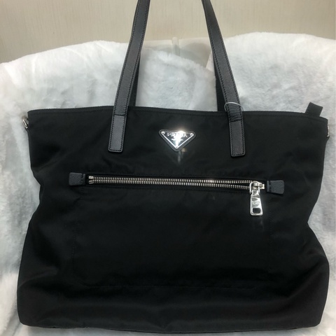 Prada 降落傘料 拉鍊2Way Tote Bay XC497