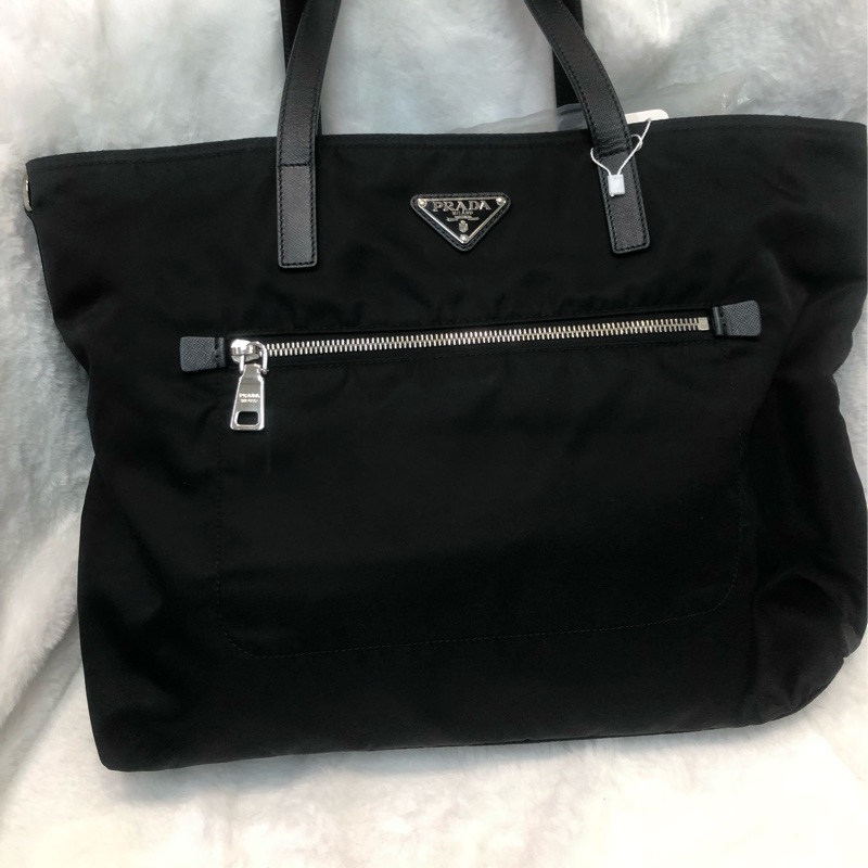 Prada 降落傘料 拉鍊2Way Tote Bay XC497-1