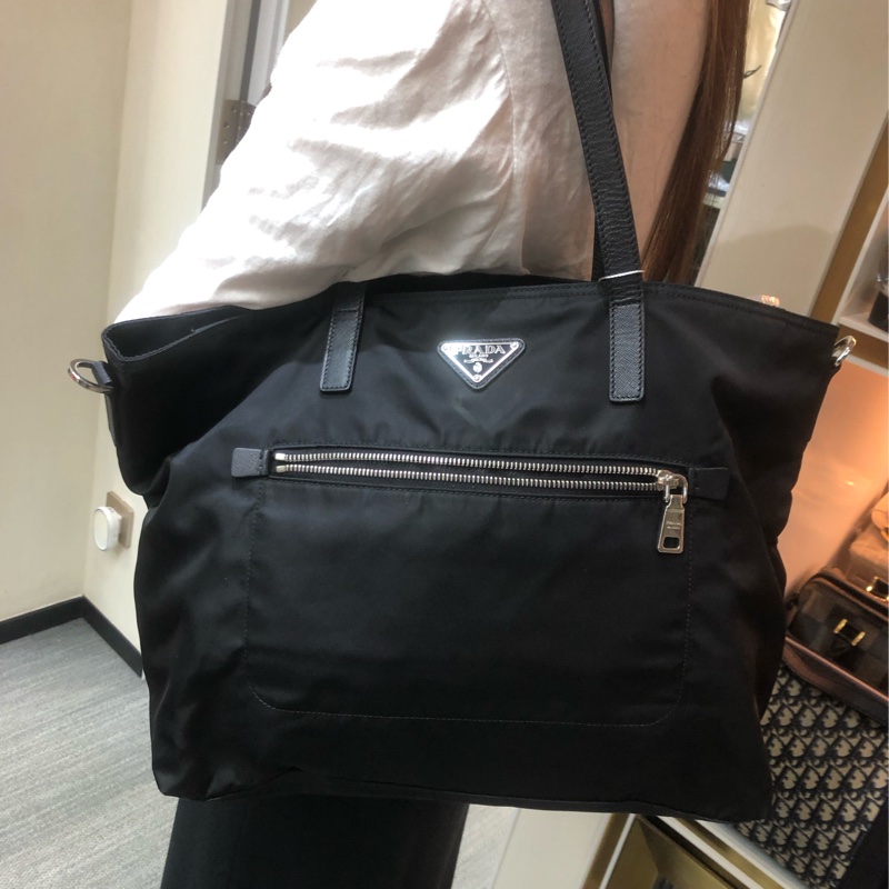 Prada 降落傘料 拉鍊2Way Tote Bay XC497-10