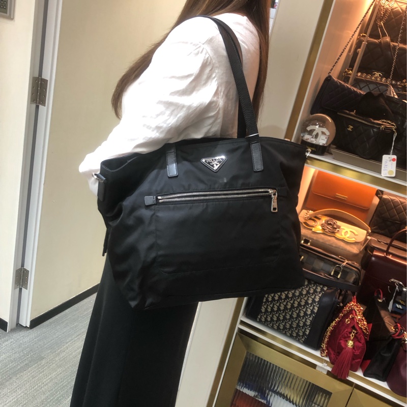 Prada 降落傘料 拉鍊2Way Tote Bay XC497-11