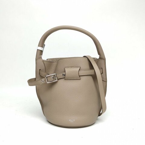 CELINE BigBagBucket水桶包Nano灰色牛皮肩背包